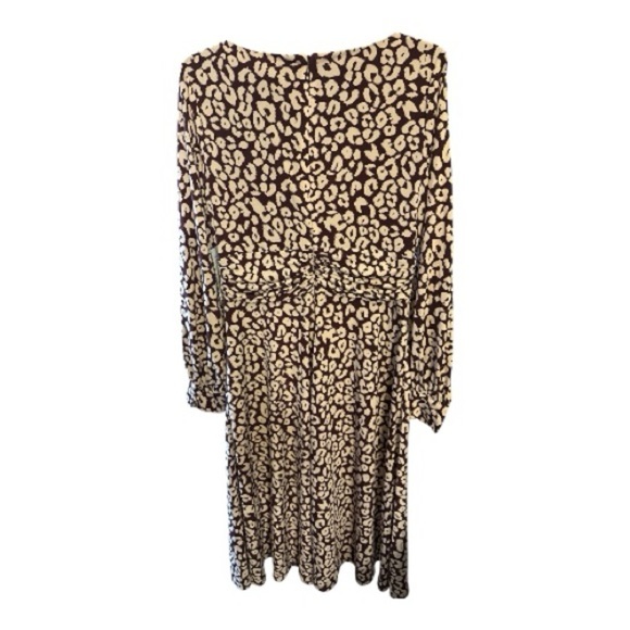Jessica Howard Petite Women’s Long Sleeve Animal Print Midi Dress Size 8P - Picture 6 of 12